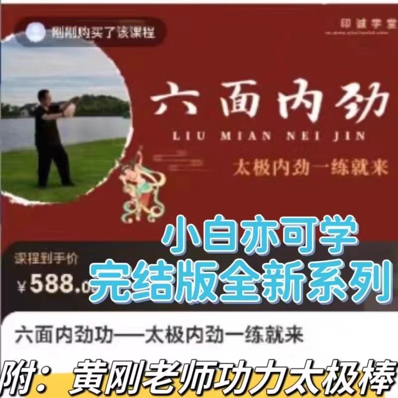 U盘发货 六面内劲功-太极内劲一练就来 附带黄刚太极拳太极棒视频课程多
